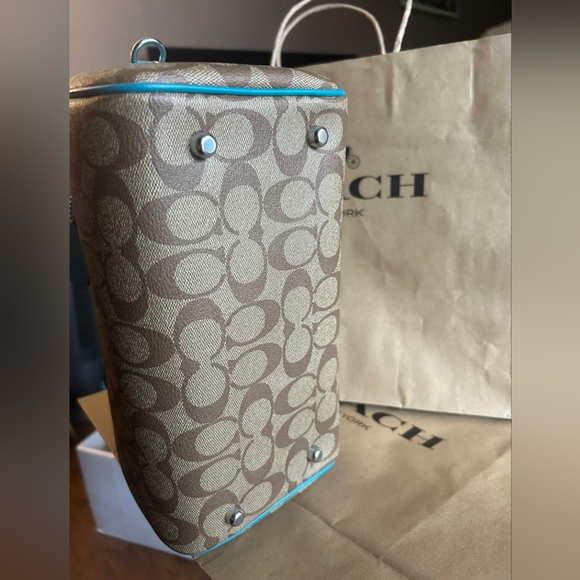 Coach Rowan Satchel In Blocked Signature Canvas - Picture 6 of 6